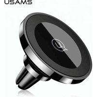 USAMS magnetic charger 360 Degree Rotation Qi Standard Phone Holder air vent Car Magnetic Wireless Chargeing For iPhone 8 xs max
