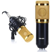 High Quality BM-800 Condenser Sound Studio Recording Broadcasting Microphone with Shock Mount Holder
