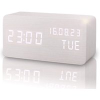 Wooden Retro Digital LED Alarm Clock
