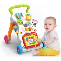 Baby Walker Baby First Step Car Toddler Trolley Sit-to-Stand Walker for Kids Early Learning Music Walker