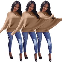 Knitted Batwing Sleeve Pullover Sweater