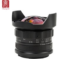 Mirrorless digital camera 7.5mm F2.8 MFT 180 degree fisheye APS-C fisheye dslr lens For All Mirrorless Camera
