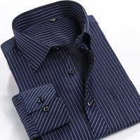 Striped Long Sleeve Business Dress Shirt