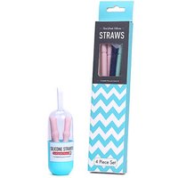 Collapsible Straw Bpa Free, Kean High Quality Slender Reusable Wide Silicone Straws With Package