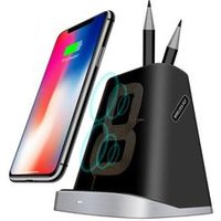 Universal pen holder wireless charger 7.5W 10W compatible fast Wireless Charger qi Stand for mobile phone