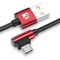 Free Shipping Micro USB 2.4A Fast Charge Phone Cord FLOVEME 1meter 90 degree L Elbow USB Data Transfer Mobile Cable