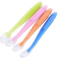 Soft BPA free PVC free food grade silicone baby spoon