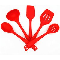 Silicone Heat Resistant Non Stick Kitchen Utensil Set of 5,Cooking Utensil Set