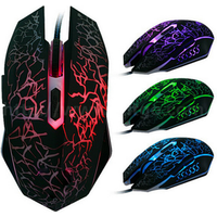 HOT 4000DPI 6D optical USB wired colorful light game gaming mice mouse