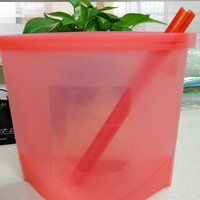 Reusable Silicone Food Storage Bag with Zip Lock