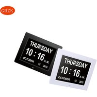 Day Clock- Extra Large Impaired Vision Digital Calendar Clock, Non-Abbreviated Day & Month for Dementia,Alzheimer,Memory Loss