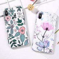 USLION Retro Rose Flower Cherry Silicone Soft TPU Phone Case For iPhone X XR XSMAX 6 7 8 Plus