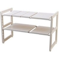 New 2 tier under sink expandable shelf organizer rack storage kitchen tool holders