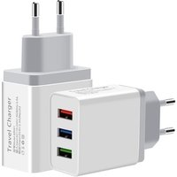 USB Charger Adapter for iPhone iPad EU Plug Wall Power Mobile Phone for Samsung S9 S8 3 Port 2.4A MAX