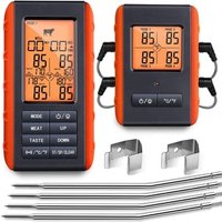 Amazon Top Seller 2019 Digital Cooking Food Wireless Meat Thermometer With 2 Stainless Steel Probes For BBQ, Kitchen