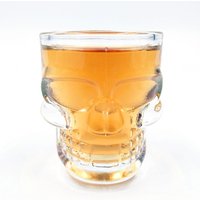 50ml premium hot sale popular tequila brandy whiskey skull shot glass
