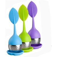 Amazon Hot Stainless Steel Loose Leaf Silicone Tea Infuser , Silicone Leaf Tea Strainer
