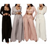 Elastic Knitted 3 Piece Suit