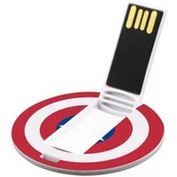 Round Shape Card USB Memory Sticks plastic usb card Flash Drive With Printing Logo