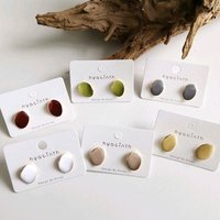 Minimalist luxury French Jewelry S925 Silver Needle Color enamel stud earrings