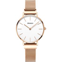 Ladies Rose Gold Watch Analog Quartz Stainless Steel Mesh Band Casual Fashion Women Watches
