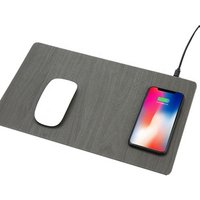 Qi Standard 10W Wireless Charging PU Leather Wireless Charger Mouse Pad