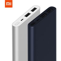 10000mAh Xiaomi MiPower Bank 2 External Battery Bank 15W Quick Charge Powerbank 10000 PLM09ZM with Dual USB Output for Phone
