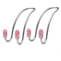 Bling Car Hook for Purses and Bags-Car Back Seat Purse Hanger Rhinestone Hooks for Women Interior Headrest Organizer (1 Pair)
