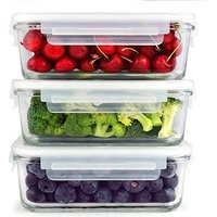 Borosilicate Glass Food Container Airtight Lid
