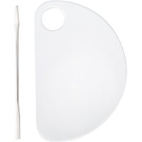 Makeup Palette Stainless Steel Nail Palette Acrylic Nail Palette with Spatula Foundation Mixing Spoon