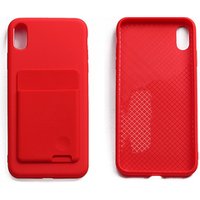 Custom brand logo 14 colors ultra thin soft silicone card holder pocket colorful mobile phone tpu case for iphone x xr xs 7 8 6s