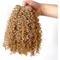 VMAE Kinky Curly European Russian Blonde #27 Afro Kinky Curls Deep Curly Weft Virgin Hair Weave Raw Human Hair Bundles Extension