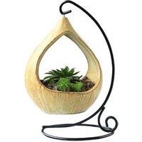 European iron frame hanging basket micro landscape geometry fleshy flower pot home decoration