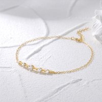 925 Sterling Silver Zircon Tennis Bracelet Simple Dainty Adjustable Gold Plated Diamond Bracelet Fashion Jewelry