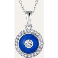 925 Sterling Silver Pendants Necklace Jewelry Enamel Zircon Single Eye Charms
