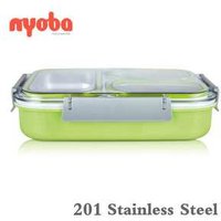 wholesale Homio Tedemei 201 stainless steel insulated 1200 ml outdoor lunch box with lid students 3 compartments food container