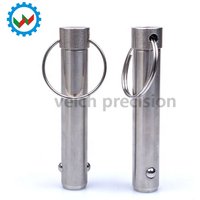 Veich All Stainless Steel Ball Lock Pin Quick Release Pins with Pull Handle Detent Spring Ring Type 5mm-25mm Shouldered