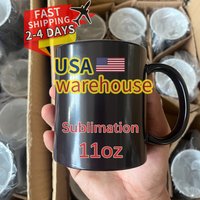 11 Ounce Sublimation Mugs Sublimation Blanks Wholesale USA WAREHOUSE Magic Mugs Heat Sensitive Color Changing Sublimation Mug