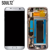 Soultz amoled replacement lcd display for samsung galaxy s7 edge G935f with middle frame original lcd screen digitizer assembly