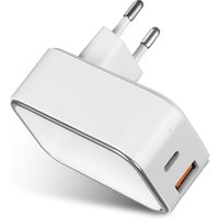 Fast Charging QC3.0 USB A And USB C PD wall Charger Adapter 18W Travel wall Chargers for mobile phones