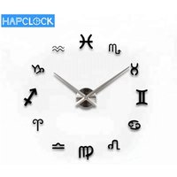 Home Office Removable Decoration Modern DIY Large Wall Clock Big Watch Decal 3D Stickers Roman Numerals Mute Wall Clock