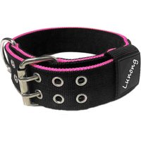 Heavy Duty Thickened Large Pet Dog Collar Stainless Steel Pin Buckle Adjustable 4 Layers of Nylon Material Sewing