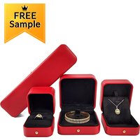 Factory Custom Jewelry Box Packaging Pu Leather Ring Box Jewellery Packaging with logo Luxury