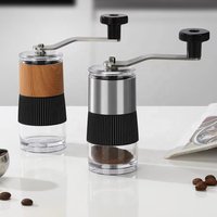 Handheld Coffee Mill Custom Stainless Steel Portable Small Coffee Grinder Manual Externally Adjustable Grind Setting Ceramic