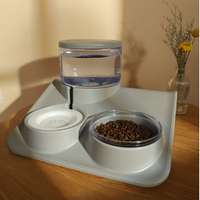 Cat All-in-one Automatic Feeder Cat Food Indoor Double Bowl Gadget Large Capacity Water for Dogs to Drink Feed Pet Supplies