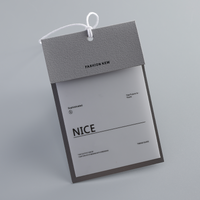 Fashion Embossed Swing Paper Tags Luxury Matte LOGO Hangtags Clothing Custom Hang Tag for Garment Brand
