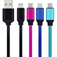 Flat Zinc Alloy Fast Charging Cable, USB Data Line for Charger Cable
