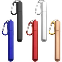 Stainless steel reusable folding straw popotes de acero inoxidable