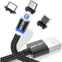 USLION Fast Charging Micro USB Cable for iPhone 7 Data Cable Cord for Samsung Magnetic USB Cable for Android