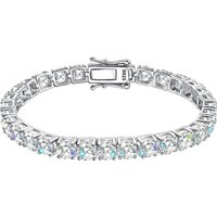 Abiding Fine Jewelry Wholesale Silver Gold Tennis Chain Custom Hip Hop 3mm 4mm 5mm VVS GRA Certified Moissanite Tennis Bracelets